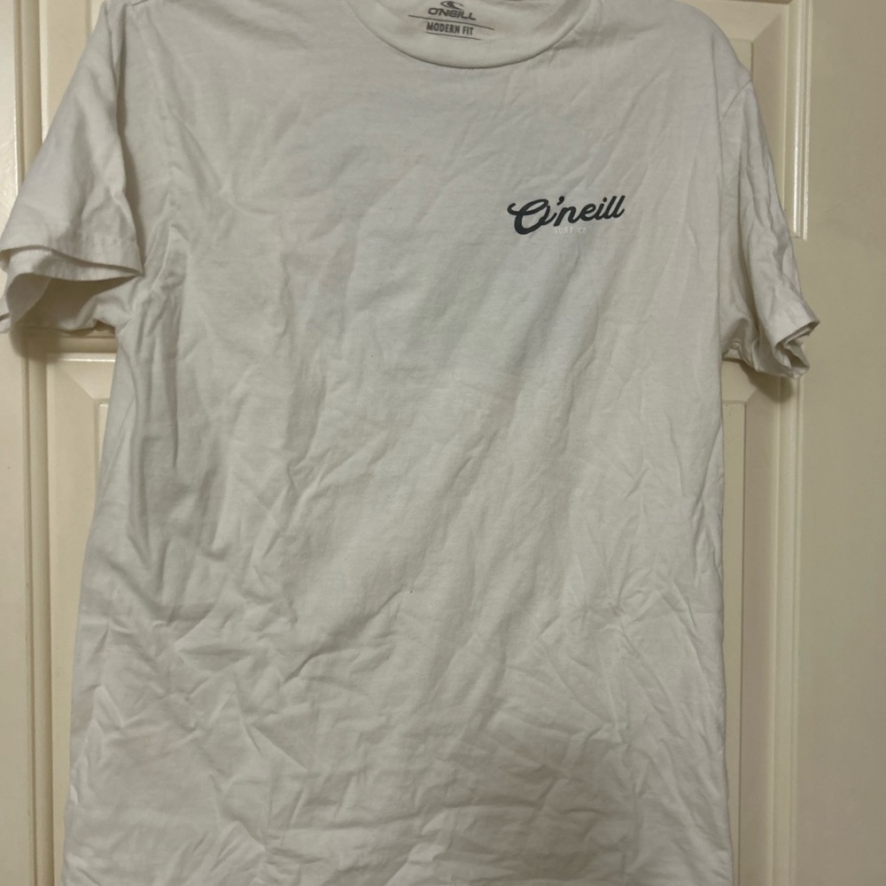 O'Neill White Short Sleeve Tee Classic Crew Neck